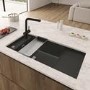 Franke Premium Black Fresno Reversible Composite Kitchen Sink & Atlas Neo Pull Out Kitchen Tap