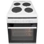 Amica 50cm Electric Cooker With Solid Plate Hob - White