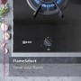 Neff N70 75cm 5 Burner Gas on Glass Gas Hob - Black