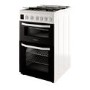 Hotpoint 50cm Double Cavity Gas Cooker with Lid - White