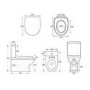 Close Coupled Closed Back Toilet with Soft Close Seat - Addison
