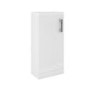 400mm White Cloakroom Freestanding Vanity Unit with Basin and Chrome Handle - Ashford