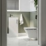 400mm White Cloakroom Freestanding Vanity Unit with Basin and Chrome Handle - Ashford