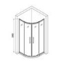 800mm Quadrant Chrome Shower Enclosure Suite with Toilet & Basin - Carina