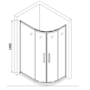 900 x 760mm Left Hand Offset Quadrant Shower Enclosure Suite with Toilet & Basin - Carina