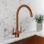 Single Bowl Copper Stainless Steel Undermount Kitchen Sink & Copper Kitchen Mixer Tap - Enza Tamara