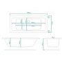 Double Ended Whirlpool Spa Bath with 14 Whirlpool & 12 Airspa Jets 1800 x 800mm - Chiltern