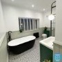 Black Freestanding Double Ended Bath 1650 x 750mm - Lisbon