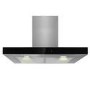 electriQ 90cm Slimline Box Touch Control Stainless Steel Wall Mounted Chimney Cooker Hood  -  5 Year warranty