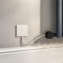 Midnight Black Electric Horizontal Column Radiator 1.2kW with Wifi Thermostat - H400xW1190mm - IPX4 Bathroom Safe