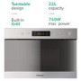 Refurbished Hotpoint MN314IXH Built In 22L with Grill 750W Microwave Stainless Steel
