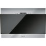 Hotpoint 60cm Angled Cooker Hood - Black Glass & Stainless Steel