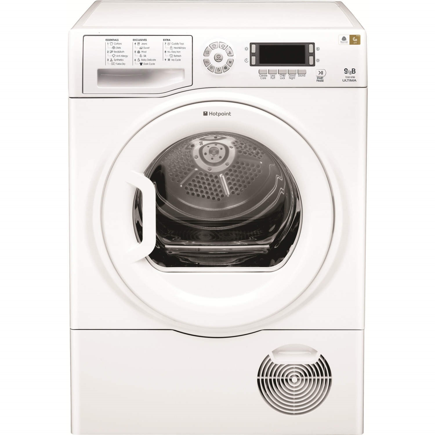 Hotpoint TCUD97B6P Ultima 9kg Freestanding Condenser Tumble Dryer Polar ...