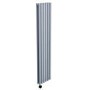 GRADE A1 - Light Grey Electric Vertical Designer Radiator 1.2kW with Wifi Thermostat - Double Panel H1600xW354mm - IPX4 Bathroom Safe