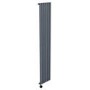 GRADE A1 - Anthracite Electric Vertical Designer Radiator 2kW with Wifi Thermostat - H1800xW354mm - IPX4 Bathroom Safe