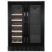 GRADE A2 - electriQ Dual Zone Wine and Drinks Cooler - Black Glass