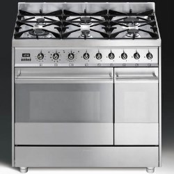 Smeg SY92PX8 Symphony 90cm Dual Fuel Range Cooker Stainless Steel