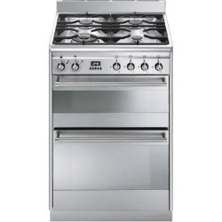 Smeg SUK62MX8 60cm Dual Fuel Cooker in Stainless Steel