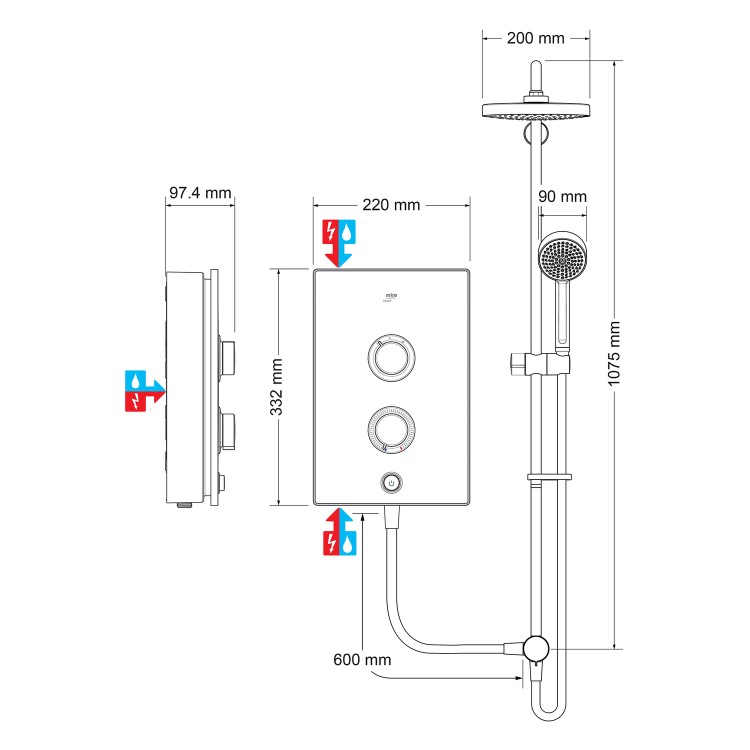 Mira Decor Dual 10.8kW Electric Shower Chrome