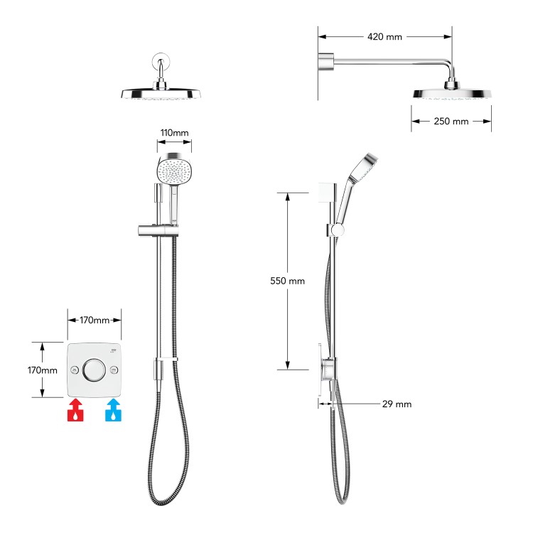 Mira Evoco Dual Mixer Shower