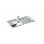 Carron Phoenix Rapid 90 Single Bowl Chrome Stainless Steel Kitchen Sink- Reversible Drainer