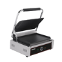 Hamoki PG-MC Single Large Bistro Contact Grill Ribbed Top & Flat Bottom Plate. 13 amp Plug In Panini Grill