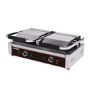 Hamoki PG-25A Twin Contact Grill Ribbed Top and Bottom Plates. 2 x 13 amp Plug In Panini Grill