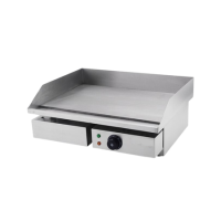 Hamoki FT-818 Electric Countertop Griddle Smooth Top 550mm Wide 3kW 13 amp