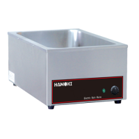 Hamoki BM-165 1/1 Gastronorm Size Bain Marie Wet Heat Depth 150mm. 13 amp