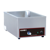 Hamoki BM-165T 1/1 Gastronorm Size Bain Marie Wet Heat With Drain Tap. Depth 165mm 13 amp 