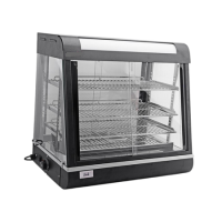 Hamoki FM26 Heated Food Display Cabinet - Front & Rear Door Warmer 3 Shelves 110ltr Capacity 13 amp