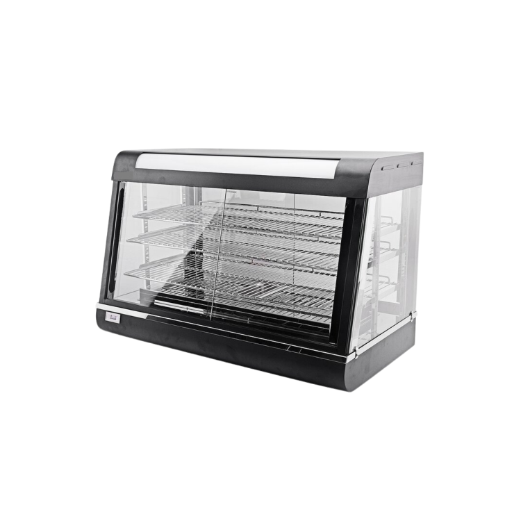 Hamoki FM48 Heated Food Display Cabinet - Front & Rear Door Warmer 3 Shelves 370ltr Capacity 13 amp