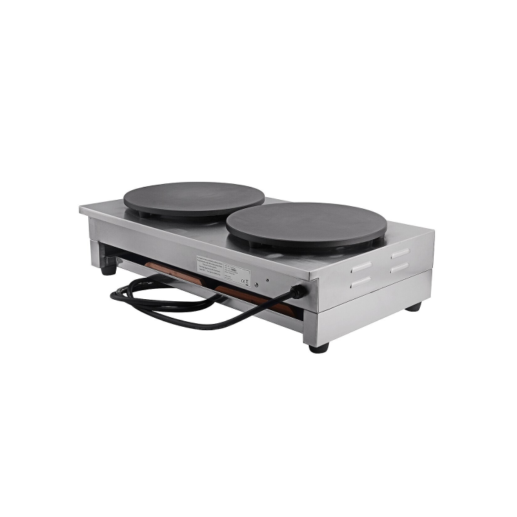 Hamoki CM-2 Twin Crepe Maker 2 x 400mm Diameter Cast Iron Plates 2 x 13 amp Plugs