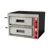 Hamoki PO-4-2 Twin Deck Pizza Oven 2 x 700mm Chambers Single Phase Electric 9.6kW