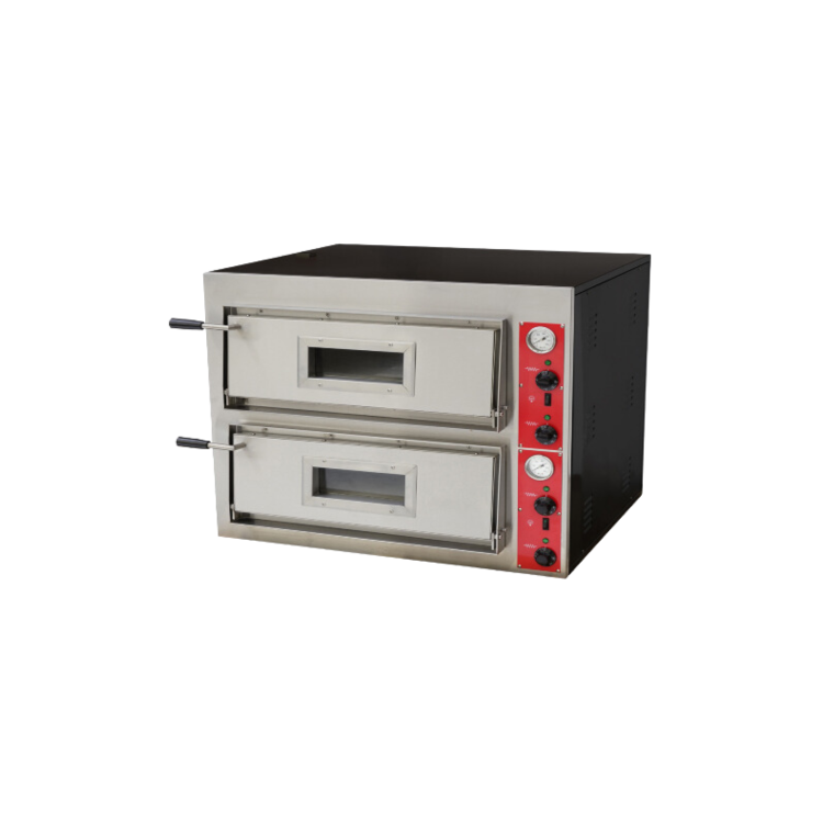 Hamoki PO-4-2 Twin Deck Pizza Oven 2 x 700mm Chambers Single Phase Electric 9.6kW