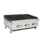 Hamoki ECB-36SX Premium Large Gas Countertop 3 Burner Charbroiler Triple Control 90000 btu