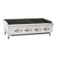 Hamoki ECB-48SX Premium Extra Large Gas Countertop 4 Burner Charbroiler Quad Controls 120000 btu