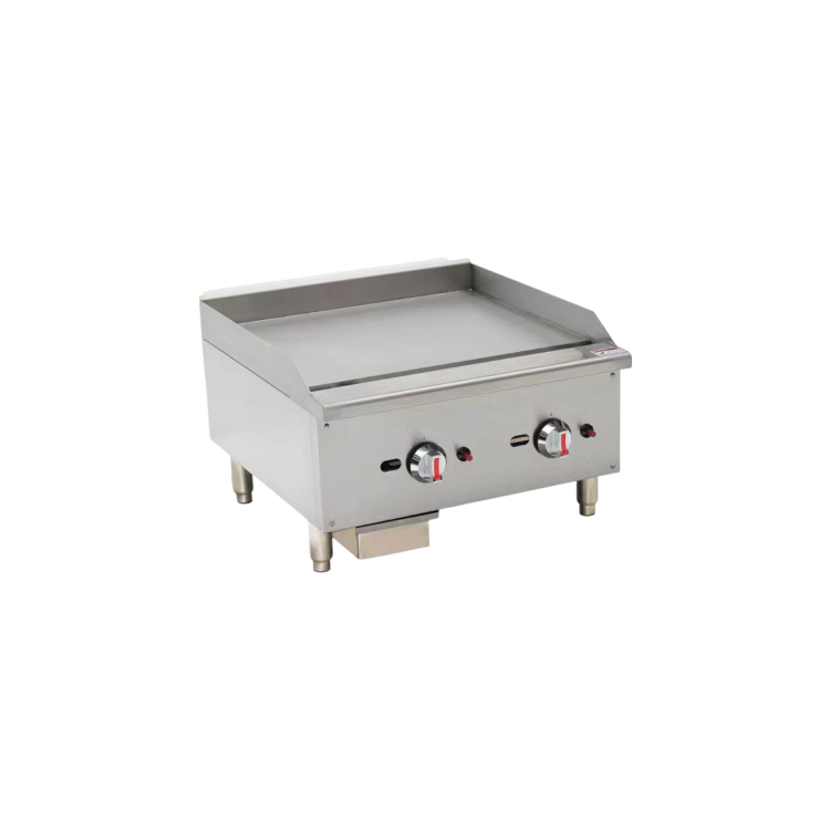 Hamoki EGG-24SX Heavy Duty Gas Countertop Griddle Twin Burners 60000 btu