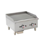 Hamoki EGG-24SX Heavy Duty Gas Countertop Griddle Twin Burners 60000 btu