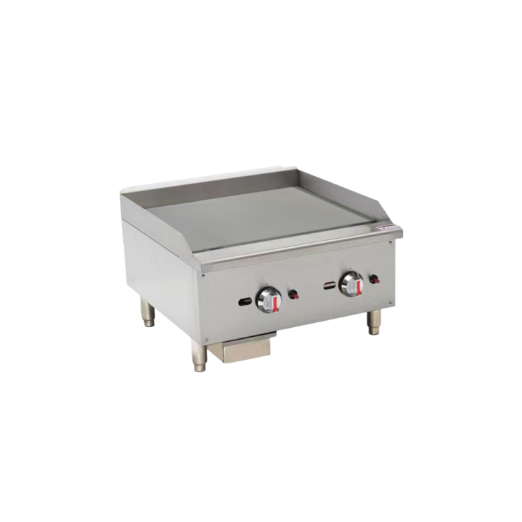 Hamoki EGG-24SX Heavy Duty Gas Countertop Griddle Twin Burners 60000 btu