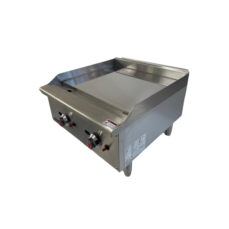 Hamoki EGG-24SX Heavy Duty Gas Countertop Griddle Twin Burners 60000 btu