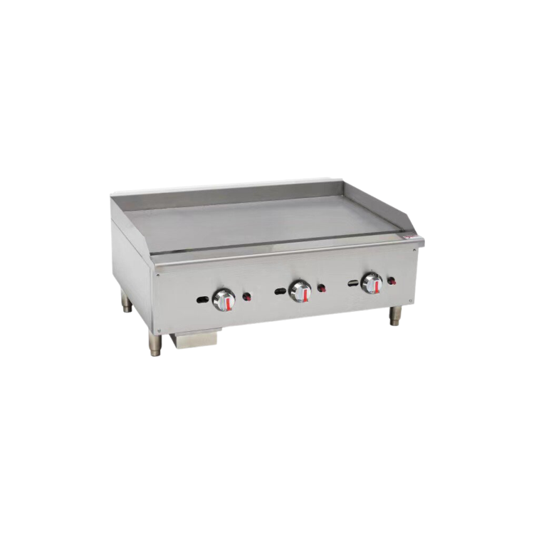 Hamoki EGG-36SX Heavy Duty Large Gas Countertop Griddle 3 Burners 90000 btu