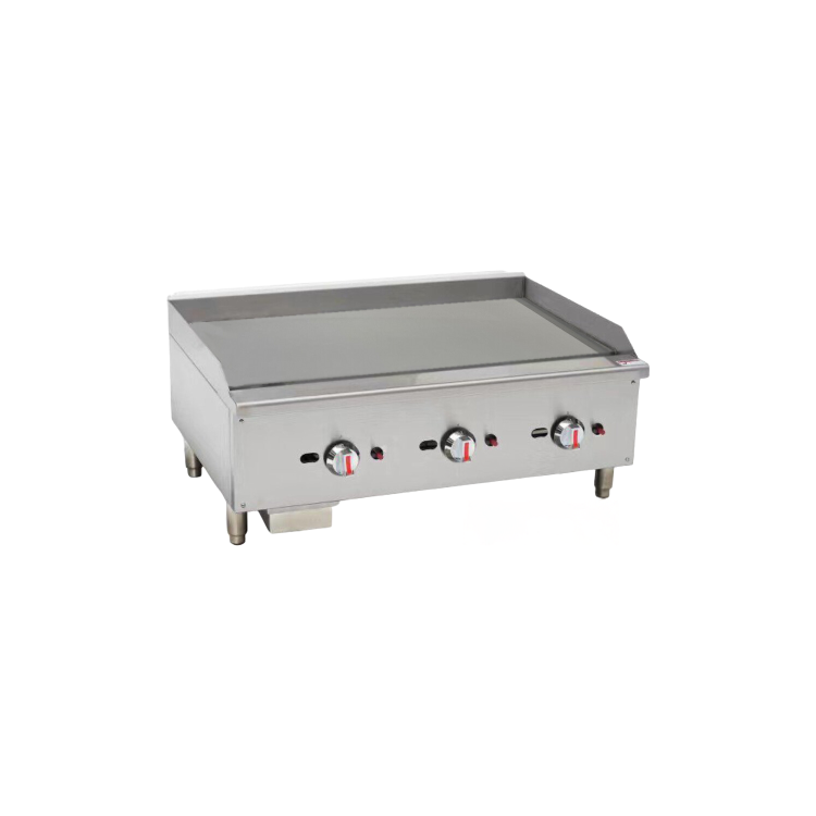 Hamoki EGG-36SX Heavy Duty Large Gas Countertop Griddle 3 Burners 90000 btu