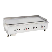 Hamoki EGG-48SX Extra Large Heavy Duty Gas Countertop Griddle 4 Burners 120000 btu