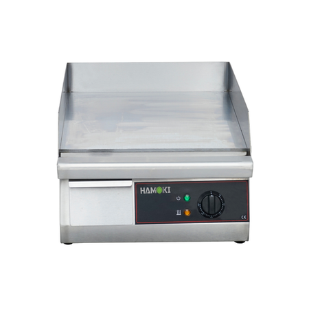 Hamoki GR-400 Flat Electric Griddle - 400mm Wide Heavy Duty 13 amp 3kW