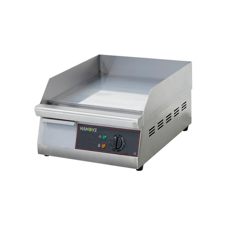 Hamoki GR-400 Flat Electric Griddle - 400mm Wide Heavy Duty 13 amp 3kW