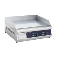 Hamoki GR-610 Flat Heavy Duty Dual Zone Electric Griddle Flat Top - 610mm Wide  2 x 3kW 13amp