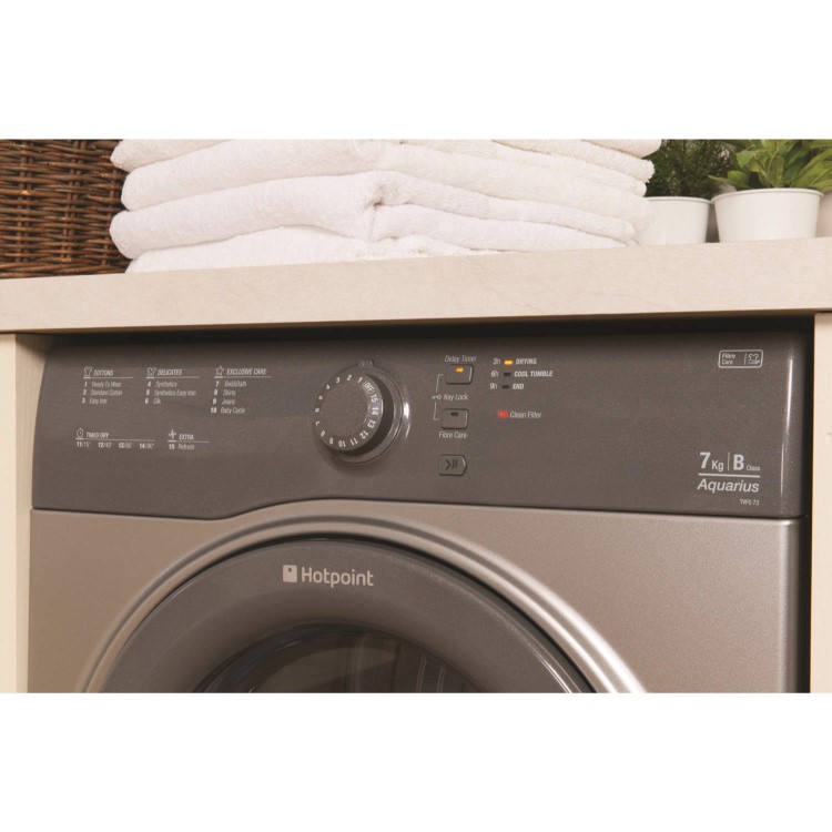 Hotpoint TVFS73BGG 7kg Freestanding Vented Tumble Dryer Graphite