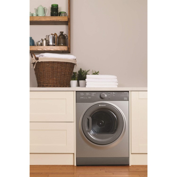 Hotpoint TVFS73BGG 7kg Freestanding Vented Tumble Dryer Graphite