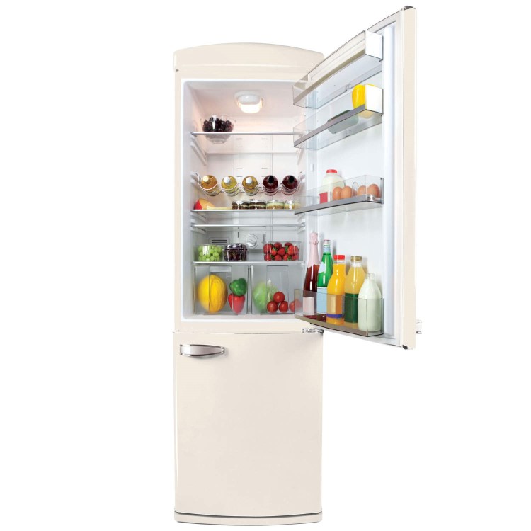 Servis C60185NFC Retro Right Hand Hinge Freestanding Fridge Freezer Cream